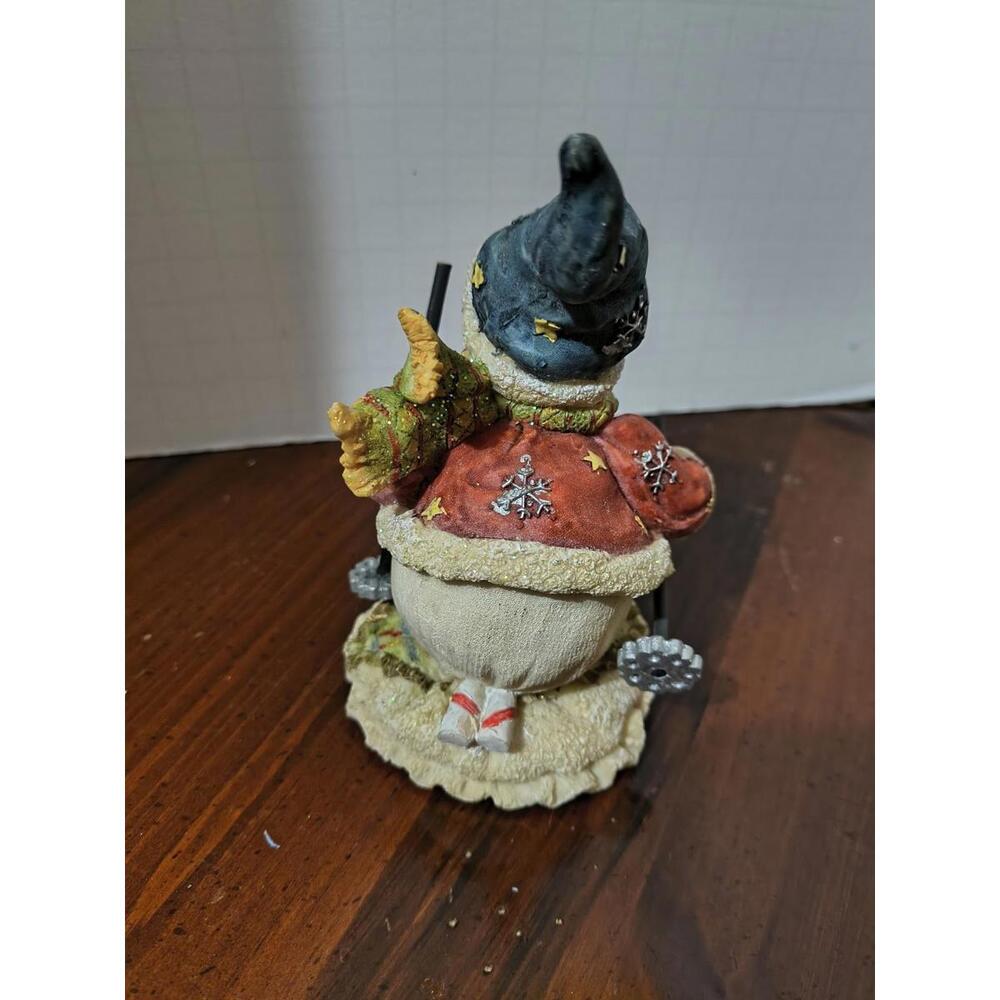 Skiing Snowman Figure Don Mechanic Winter Holidays Decor Vintage 2002 - Picture 2 of 9